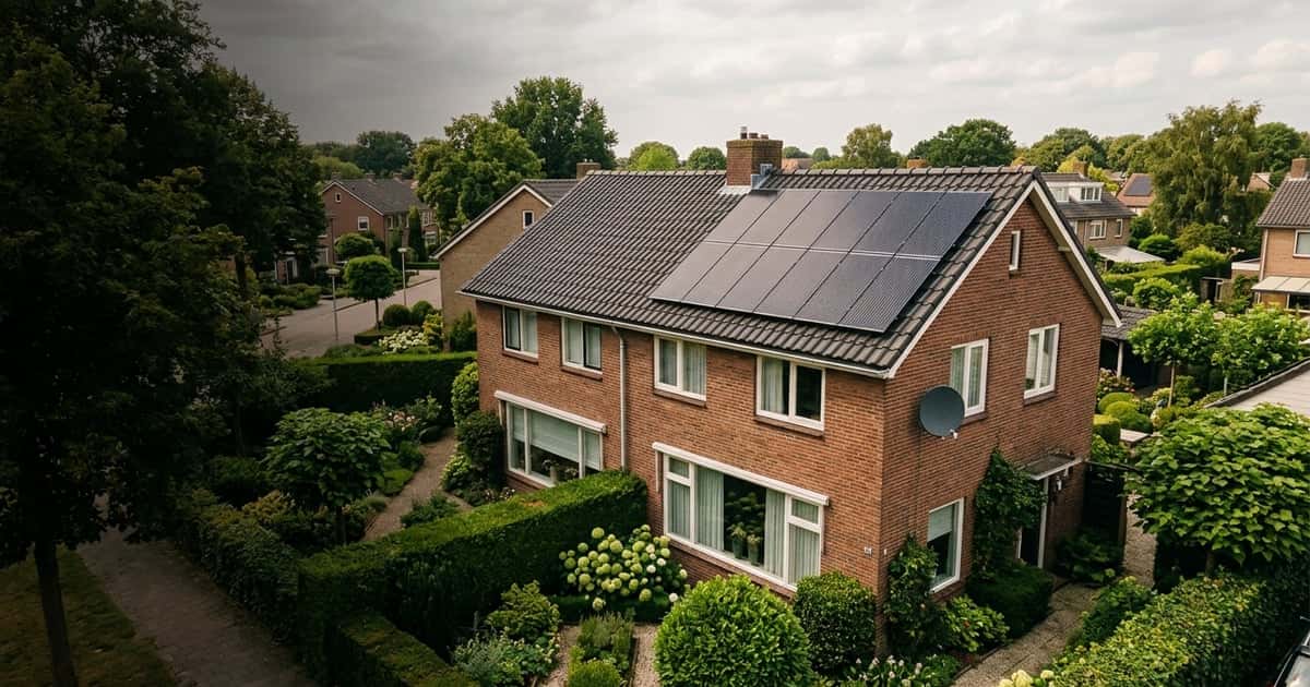 Zonnepanelen op een modern dak in Nederland