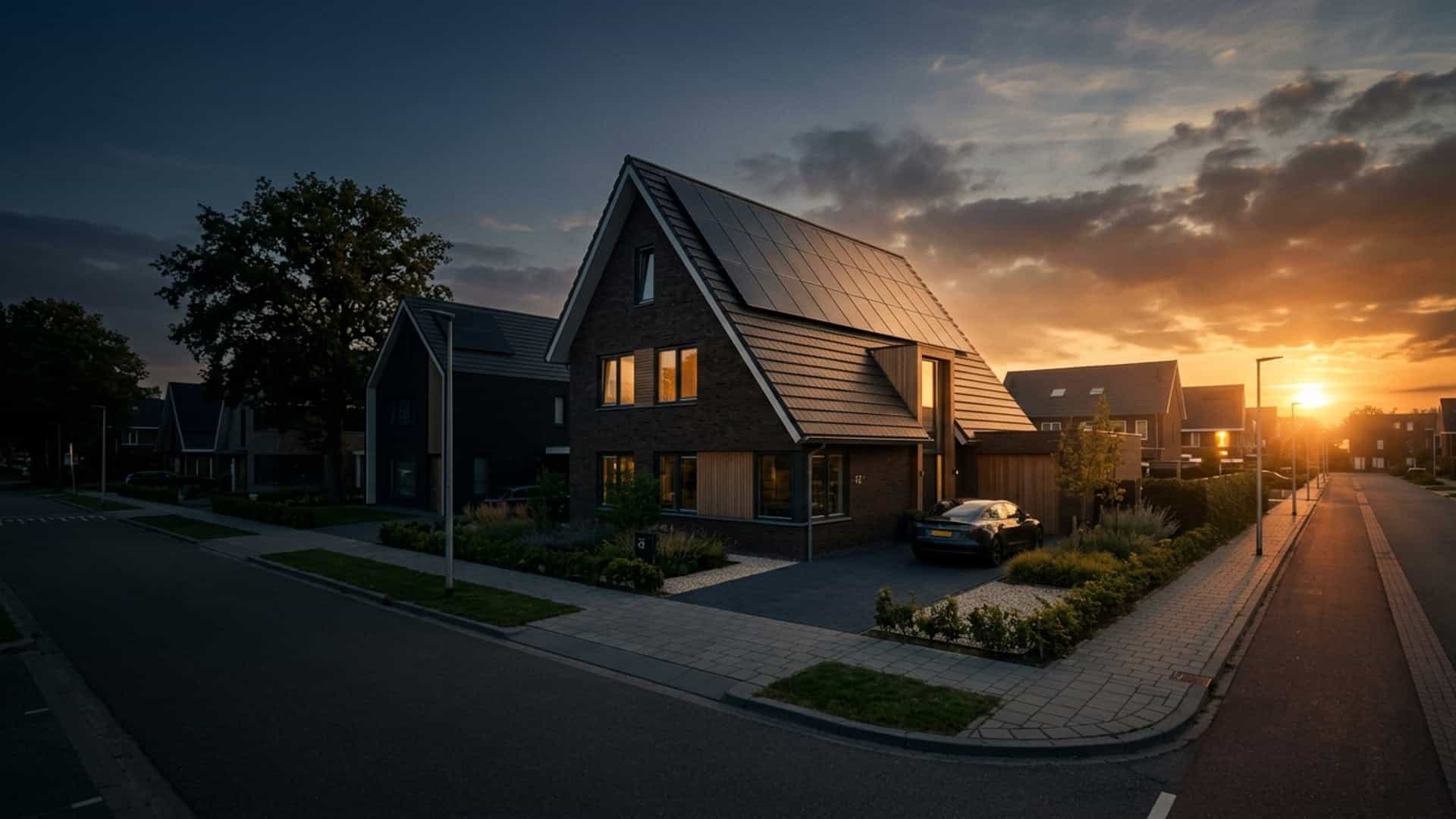 Duurzame woning met zonnepanelen